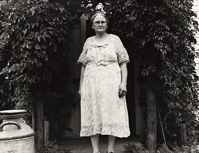 Dorothea Lange, Matriarch, South Dakota, silver print, 1939, printed 1950s. Estimate $4,000 to $6,000.