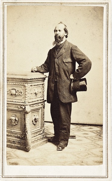 Inscribed carte-de-visite portrait of early photographer James Presley Ball, circa 1870.      $125,000 
