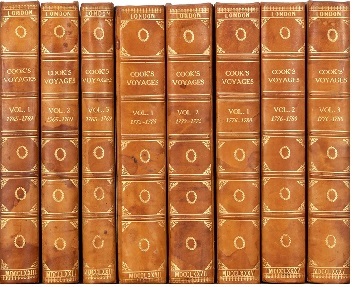 Captain James Cook's (1728–1779) Collective Voyages, is estimated at $14,000-18,000.